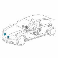 OEM 2020 Lexus IS300 Sensor, Air Bag, Front Diagram - 89173-39495