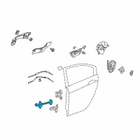 OEM 2013 Honda Crosstour Checker, Right Rear Door Diagram - 72840-TP6-A01