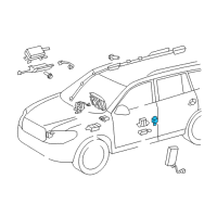 OEM 2012 Toyota Highlander Side Sensor Diagram - 89831-08030