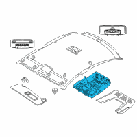OEM 2014 BMW 328i HEADLINER CONTROL MODULE Diagram - 61-31-6-999-737