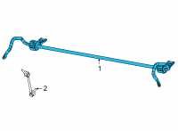 OEM 2021 Jeep Grand Cherokee L BAR-REAR SUSPENSION Diagram - 68376539AC