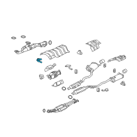 OEM 2005 Acura RL Bracket, Exhaust Mounting Diagram - 18282-SJA-A00