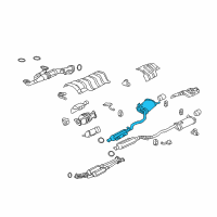 OEM 2008 Acura RL Muffler, Exhaust Diagram - 18307-SJA-E01