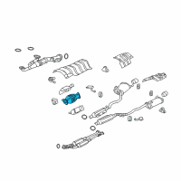 OEM Acura RL Catalytic Converter Diagram - 18160-RJA-A00