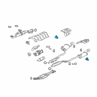 OEM 2005 Acura RL Rubber, Exhaust Mounting Diagram - 18215-SJA-A11