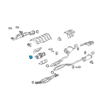 OEM 2005 Acura RL Rubber, Exhaust Mounting Diagram - 18215-SEA-J01