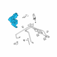 OEM 2002 BMW 525i Washer Fluid Reservoir Front Diagram - 61-66-8-361-443