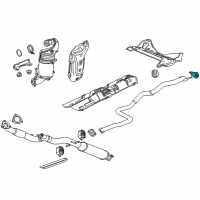 OEM 2013 Chevrolet Cruze Rear Muffler Hanger Diagram - 13264350