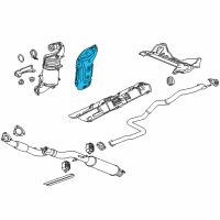 OEM 2015 Chevrolet Cruze Heat Shield Diagram - 55562332