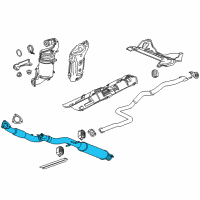 OEM 2014 Chevrolet Cruze Converter & Pipe Diagram - 23199833