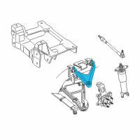 OEM 1999 Chevrolet Corvette Rear Upper Suspension Control Arm Assembly Diagram - 10233621