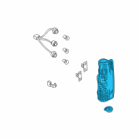 OEM 1998 Nissan Frontier Body Assy-Rear Combination Lamp, LH Diagram - 26559-3S525