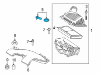 OEM BMW 540i Mass Air Flow Sensor Diagram - 13-62-8-583-496