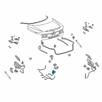 OEM 2014 Lexus IS250 Luggage Compartment Door Lock Assembly Diagram - 64600-53051