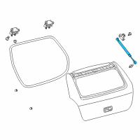 OEM 2010 Pontiac Vibe Strut, Lift Gate Diagram - 19184244