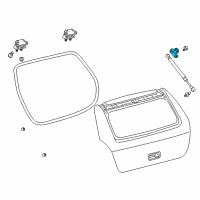 OEM 2010 Pontiac Vibe Bracket, Lift Gate Strut(Body Side) Diagram - 19184243