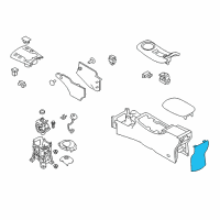 OEM 2017 Nissan Leaf FINISHER - Console Box Diagram - 96930-3NF0A