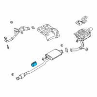 OEM 2022 Hyundai Palisade Clamp-Exhaust Pipe Diagram - 28641-C8650