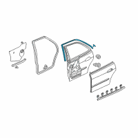 OEM 2002 Acura TL Sub-Seal, Right Rear Door Diagram - 72825-S0K-A01