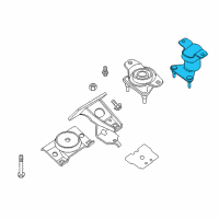 OEM 2014 Nissan Titan Engine Mounting Insulator, Rear Diagram - 11320-ZZ50B