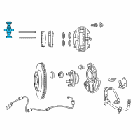 OEM Jeep Grand Cherokee RETAINER-Brake Anti-RATTLE Diagram - 5174321AA