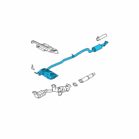 OEM 2005 Mercury Monterey Muffler & Pipe Diagram - 6F2Z-5230-AB