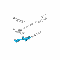 OEM Ford Freestar Converter & Pipe Diagram - 5F2Z-5F250-DA