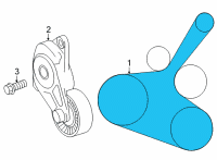 OEM 2022 Lexus NX350 Belt, V-RIBBED Diagram - 90916-02668