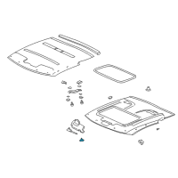 OEM 1997 Acura Integra Holder, Sunvisor (Shimmer Gray) Diagram - 88217-SR3-003ZB