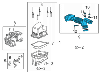 OEM Jeep Cherokee Air Cleaner Hose Diagram - 68293180AB