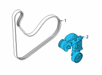 OEM 2022 Hyundai Elantra Auto TENSIONER Assembly-Drive Belt Diagram - 25280-2M800