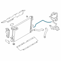 OEM 2016 Nissan Titan XD Hose-Radiator Reservoir Tank Diagram - 21740-EZ40A