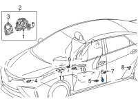 OEM 2017 Toyota Mirai Side Impact Sensor Diagram - 89831-33040