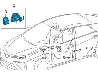 OEM 2017 Toyota Mirai Clock Spring Diagram - 84307-62020