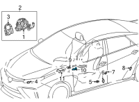 OEM 2010 Lexus LS460 Sensor, Seat Position Air Bag Diagram - 89178-33050