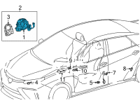 OEM 2018 Toyota Mirai Clock Spring Diagram - 84308-62020