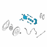 OEM 2010 Nissan Sentra CALIPER Assembly-Front RH, W/O Pads Or SHIMS Diagram - 41001-EN00B
