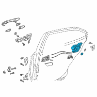 OEM 2016 Toyota Prius V Lock Assembly Diagram - 69050-48060