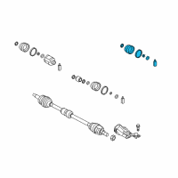 OEM 2009 Hyundai Elantra Boot Kit-Front Axle Differential Side RH Diagram - 49595-2V1A0