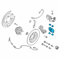 OEM Ford Edge Rear Pads Diagram - EU2Z-2V200-D