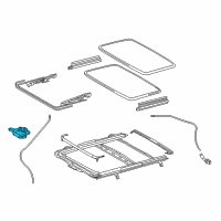 OEM 2020 Lexus RX350L Gear Assembly, Sliding Roof Diagram - 63260-0E100