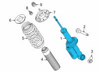 OEM 2022 Ford Bronco SHOCK ABSORBER ASY Diagram - MB3Z-18125-A