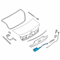 OEM 2022 BMW 750i xDrive Trunk Lid Power Lock Diagram - 51-24-7-357-097