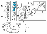 OEM Acura MDX Module Set, Fuel Pump Diagram - 17045-TYA-A02