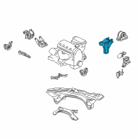 OEM 2000 Honda Civic Bracket, RR. Engine Mounting Diagram - 50827-S04-991