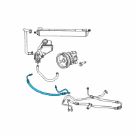 OEM 2005 Jeep Grand Cherokee Line-Power Steering Pressure Diagram - 52080154AE