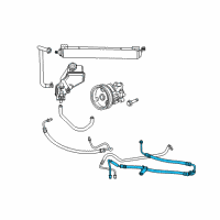 OEM 2010 Jeep Commander Hose-Power Steering Pressure Diagram - 52124114AE