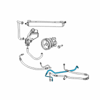 OEM 2009 Jeep Grand Cherokee Line-Power Steering Return Diagram - 52090121AC