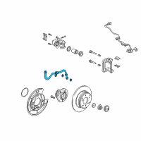 OEM 2000 Acura RL Hose Set, Rear Brake Diagram - 01466-SZ3-000