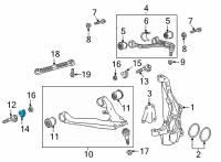 OEM 2021 Chevrolet Tahoe Lower Control Arm Cam Diagram - 11602559